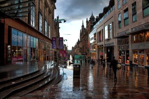 Glasgow in the rain 2015